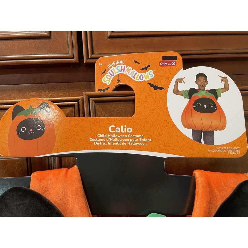 Squishmallows Calio the Cat pumpkin kids/ Sm. Adult costume soft Halloween NEW - Picture 2 of 3